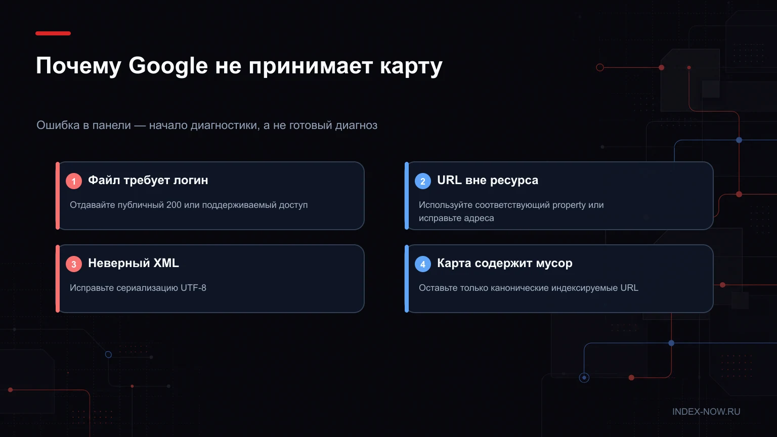 Почему Google не принимает карту