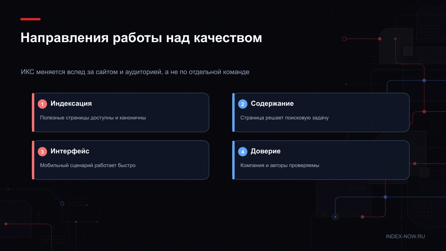 Направления работы над качеством