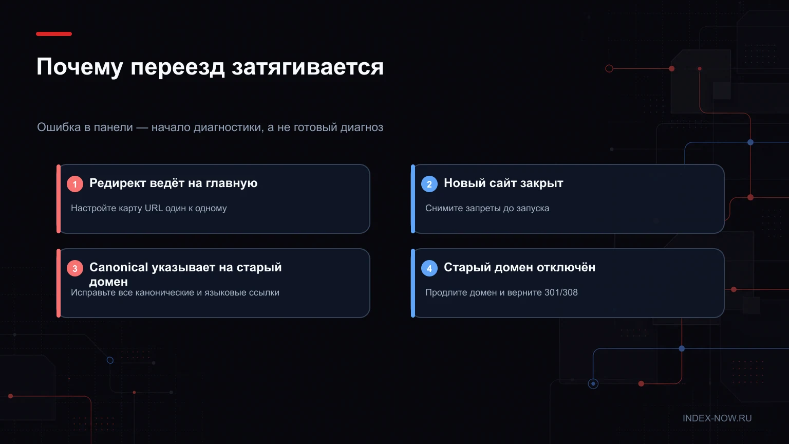 Почему переезд затягивается