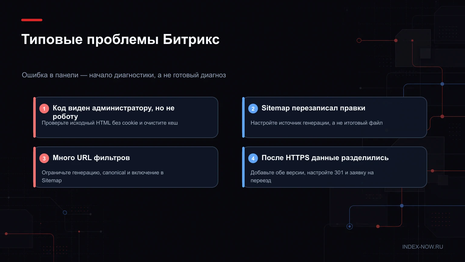 Типовые проблемы Битрикс