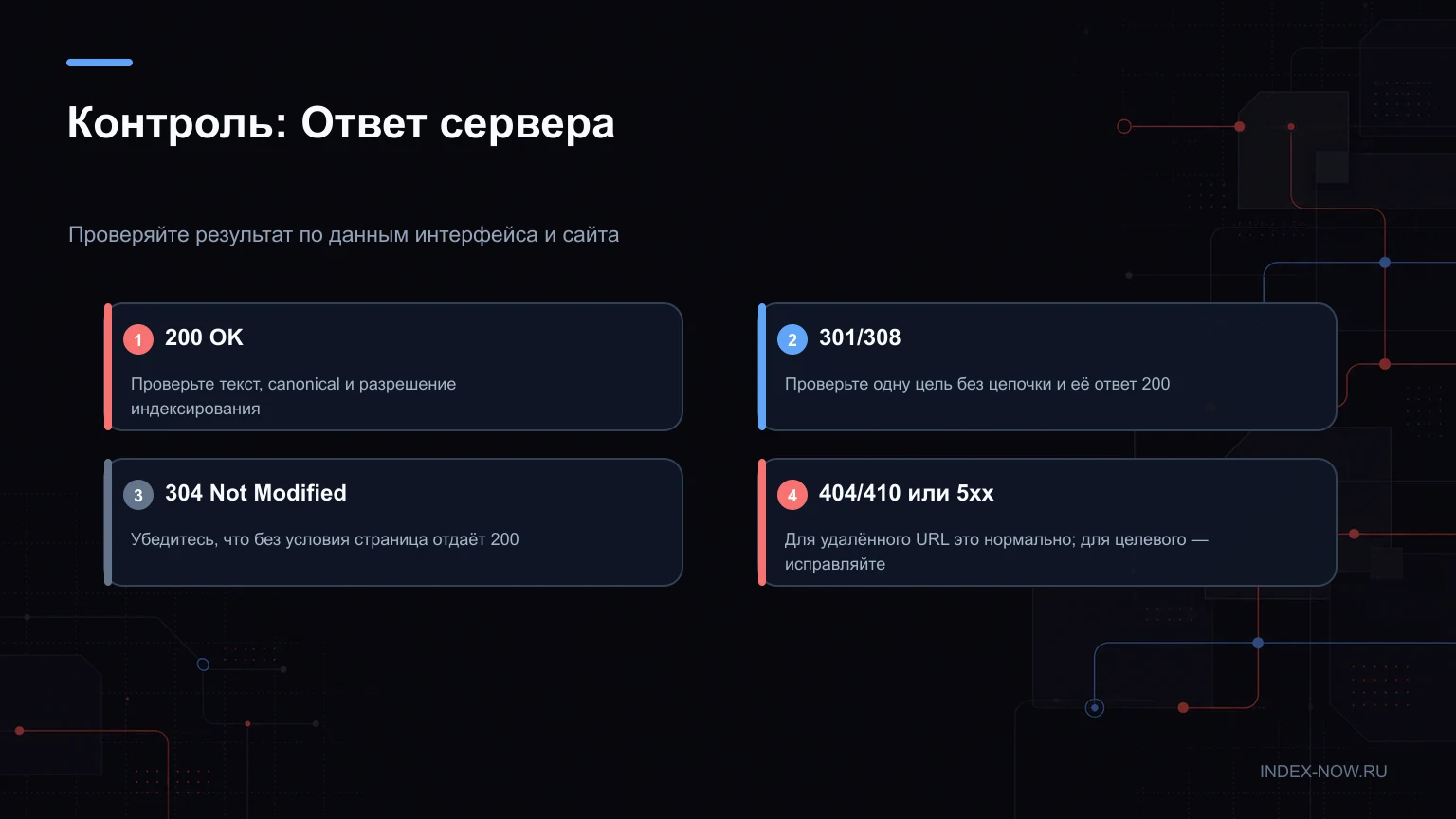 Контроль: Ответ сервера